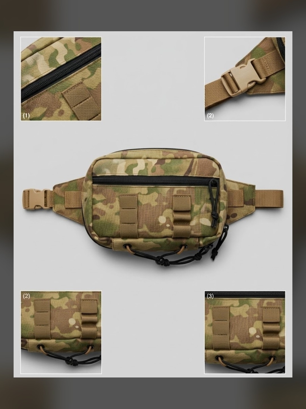 Camouflage Utility Waist Bag - Unisex Like New